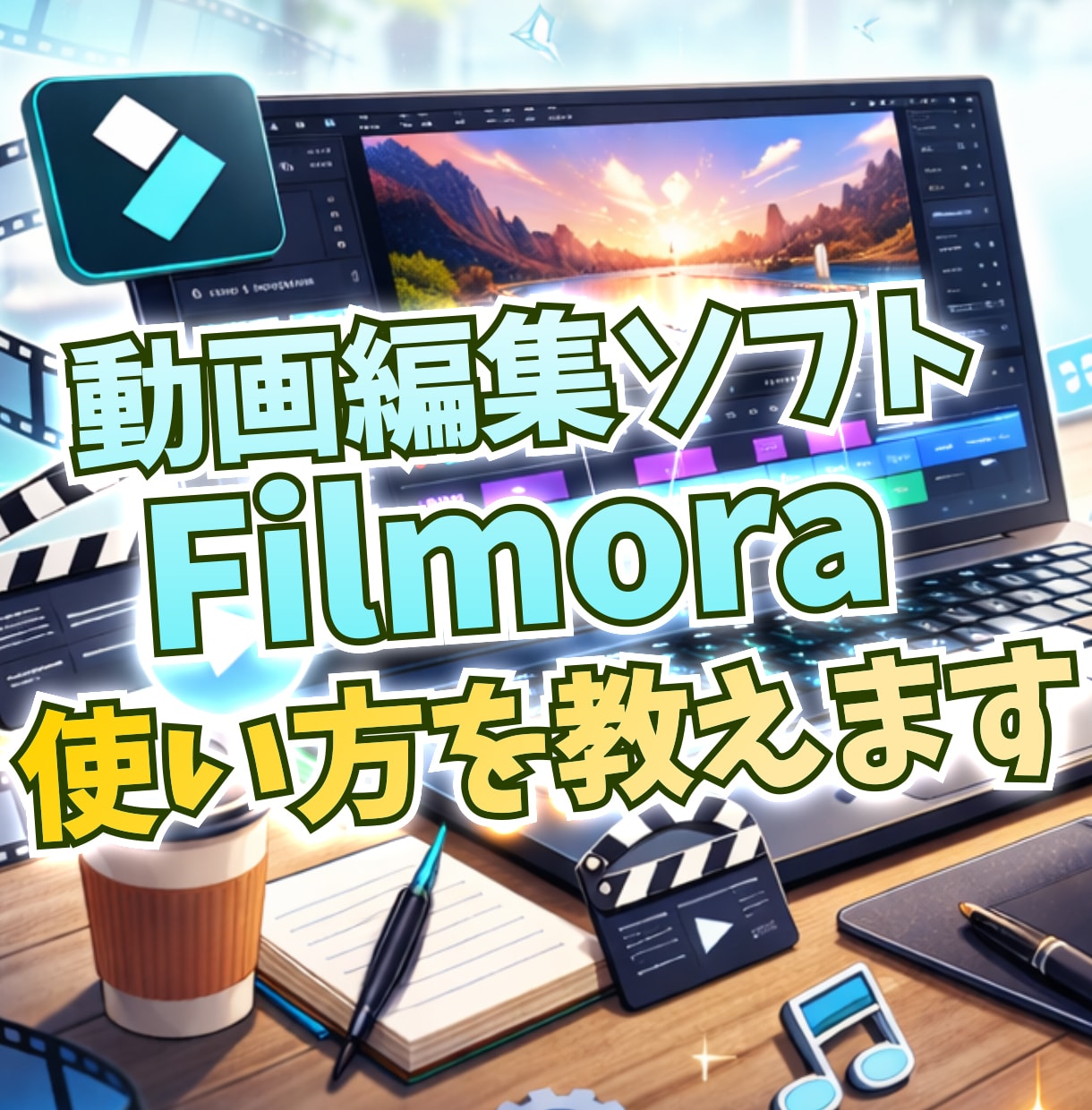 動画編集ソフトFilmora の使い方を教えます 簡単に編集!60分でできるだけお教え致します。 イメージ1
