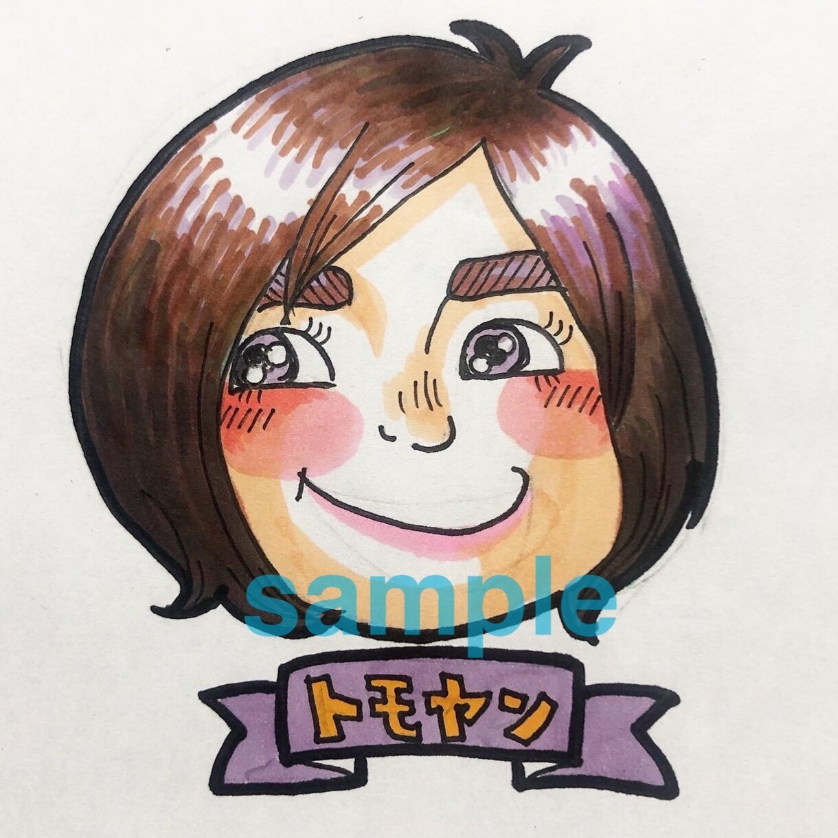 貴方のSNS用のアイコンを色鉛筆で描きます 柔らかい色合いの色鉛筆のアイコンはいかがですか？ イメージ2