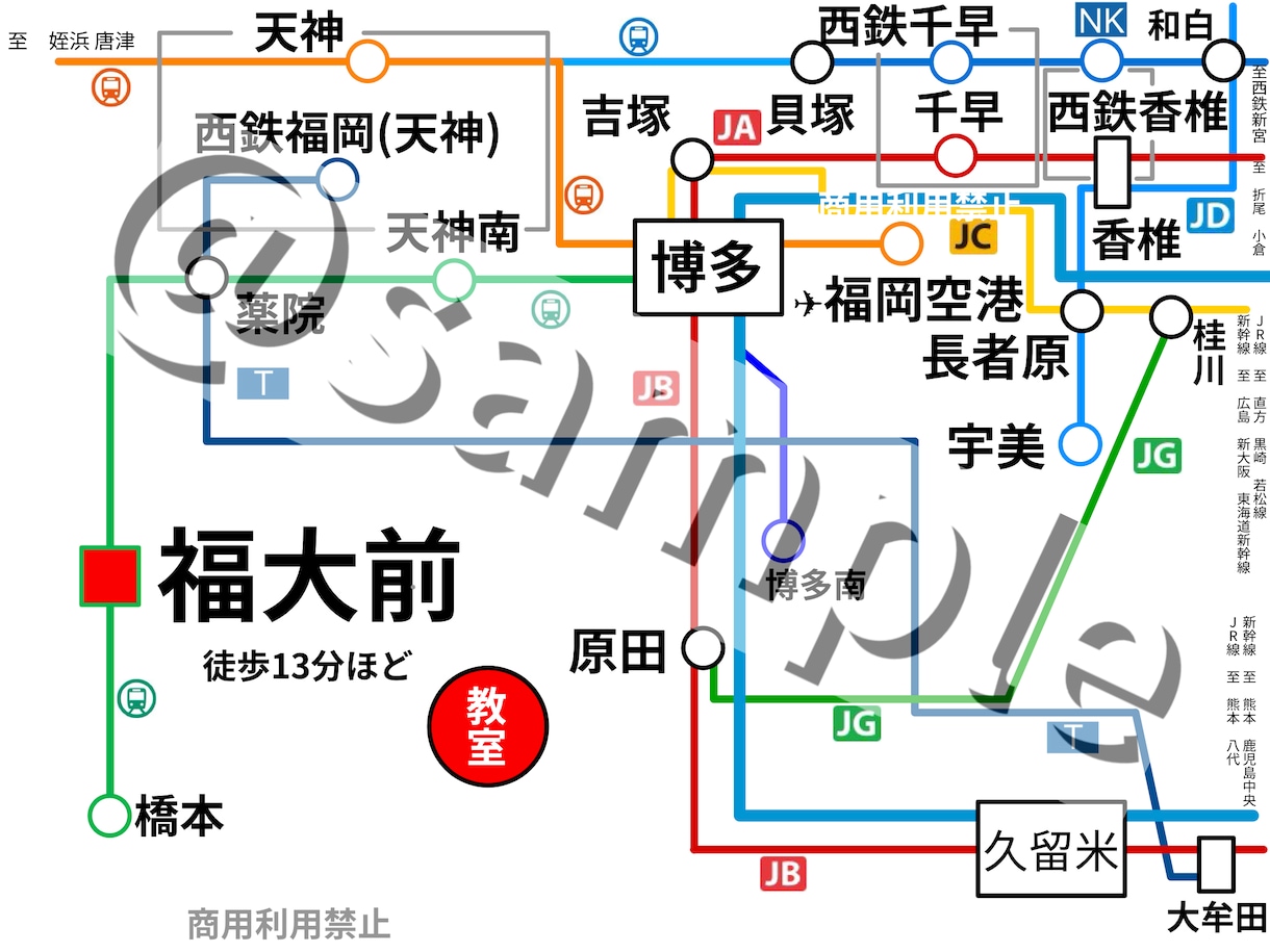様々なニーズに合わせたアクセスマップをつくります 施設や教室へのアクセスを簡単に示したい方へ イメージ1