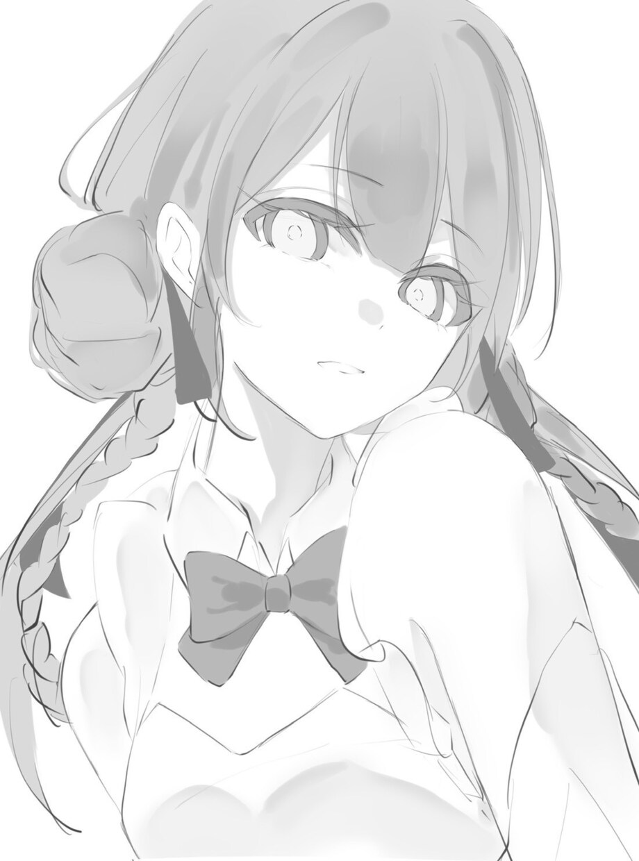 イラスト描きます 白黒でバストアップイラスト描きます イメージ5