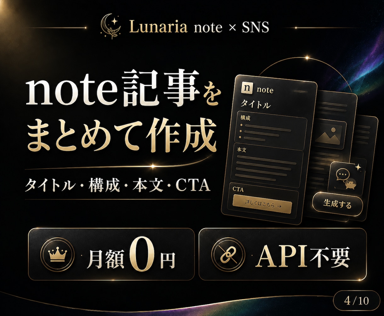 note記事とSNS投稿をワンクリックで作成します 月額0円｜スマホOK｜30日発信計画付き｜忙しい初心者向け イメージ4