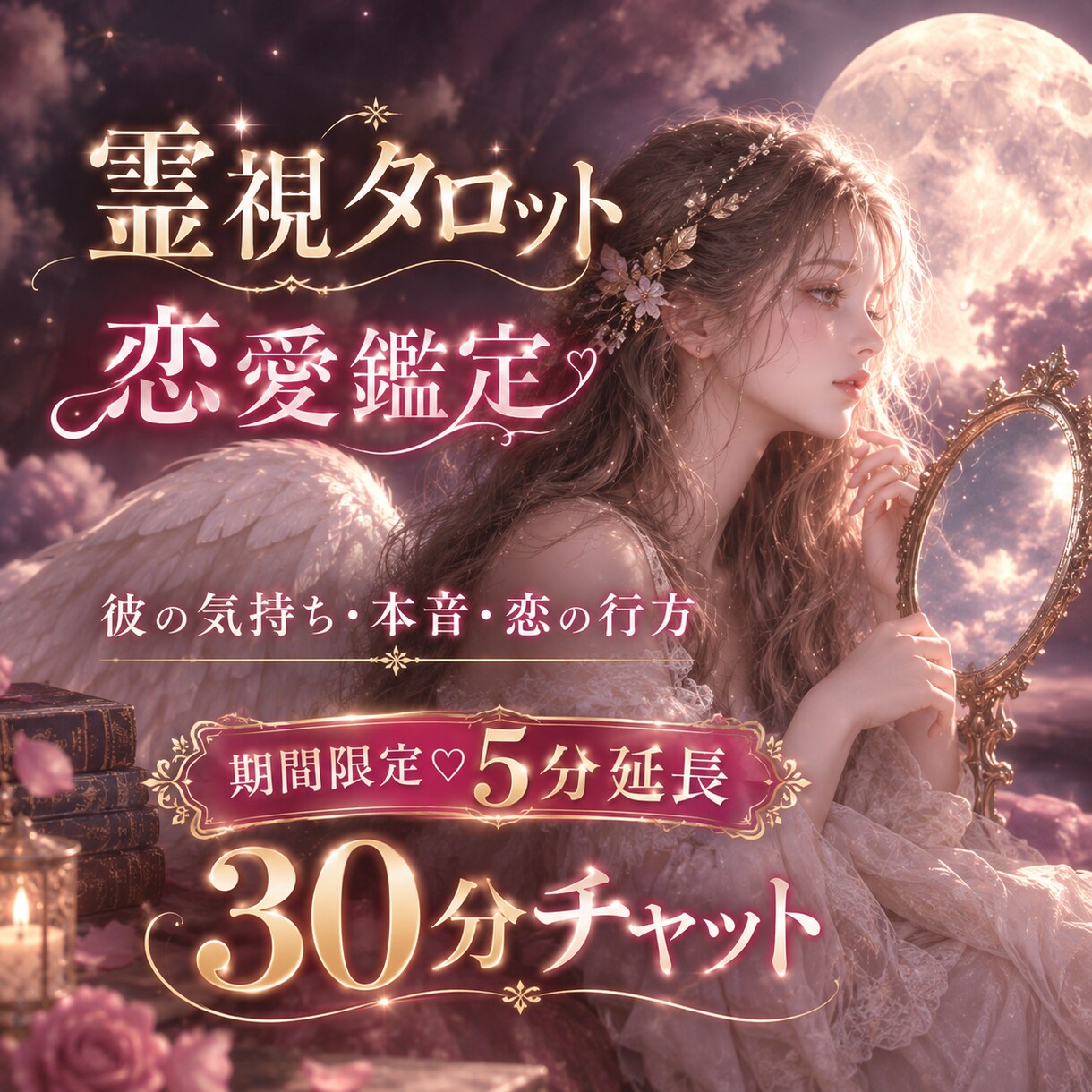 霊視タロット30分チャット鑑定✶夜も受け付けてます 今だけ５分延長♡誰にも言えない恋占います✶片思い/不倫/夫婦 イメージ1