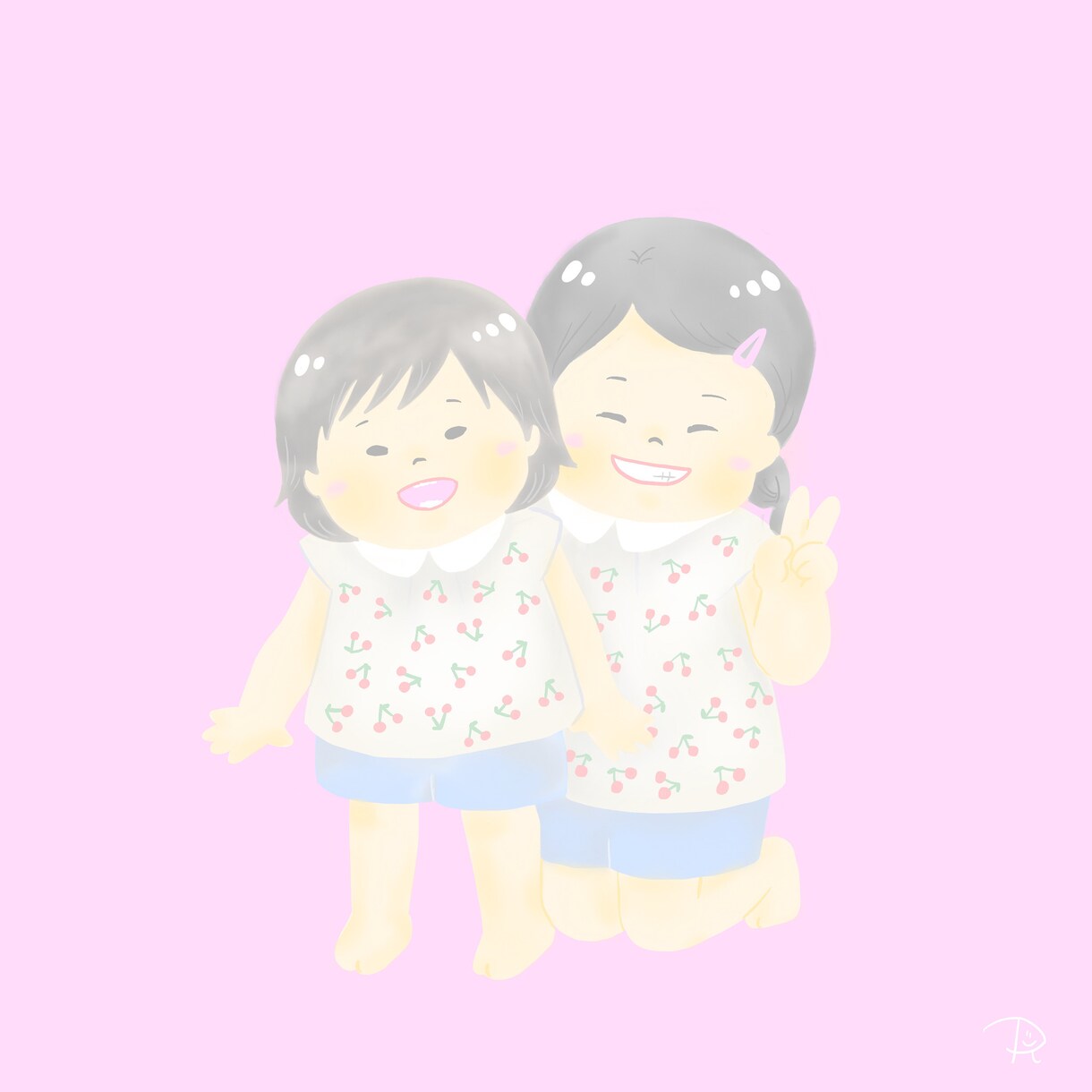 パステルカラーの優しい似顔絵アイコンをお描きします 主線なしイラストでふんわりやわらかい似顔絵で仕上げます☆ イメージ5