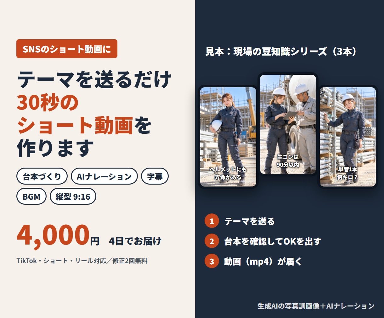 商品写真を送るだけでSNS用の紹介動画を作ります ネットショップ・インスタの商品PRに15〜30秒 イメージ1