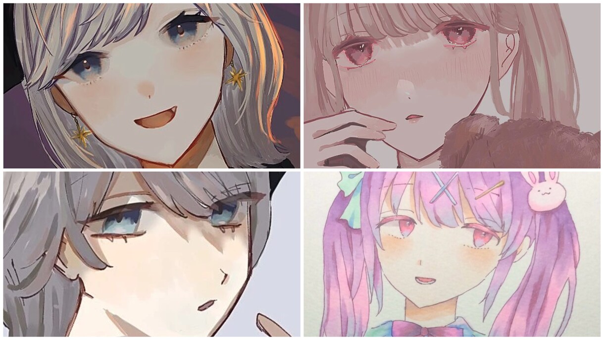 ゆめかわ、儚げな女の子をイラスト描きます 夢絵、3L、コテキャなんでも◎アイコン、ヘッダー、サムネに！ イメージ4