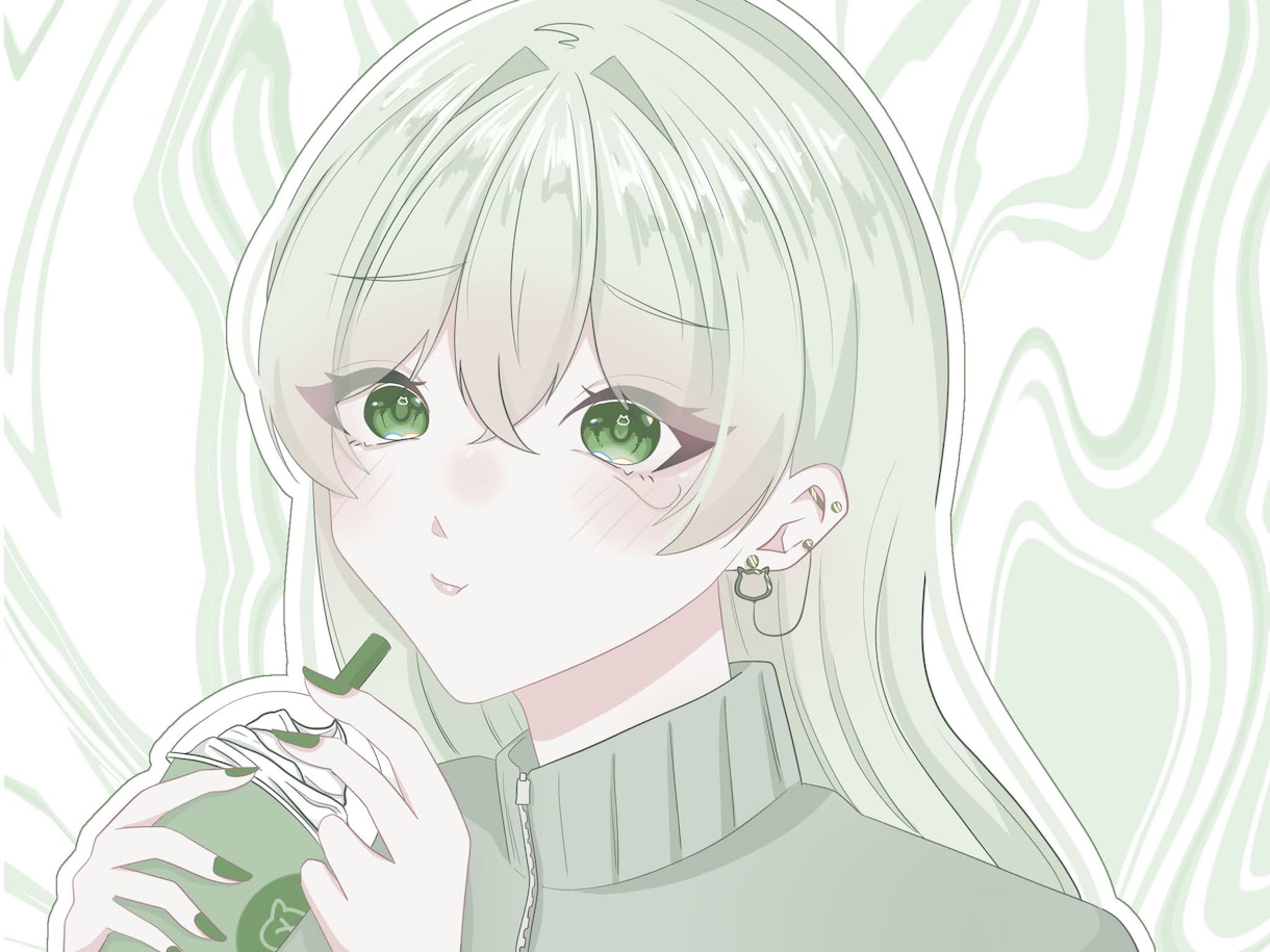 淡くて可愛いイラスト作成します アイコン、立ち絵、グッズ、歌ってみた等お任せください‼︎ イメージ5