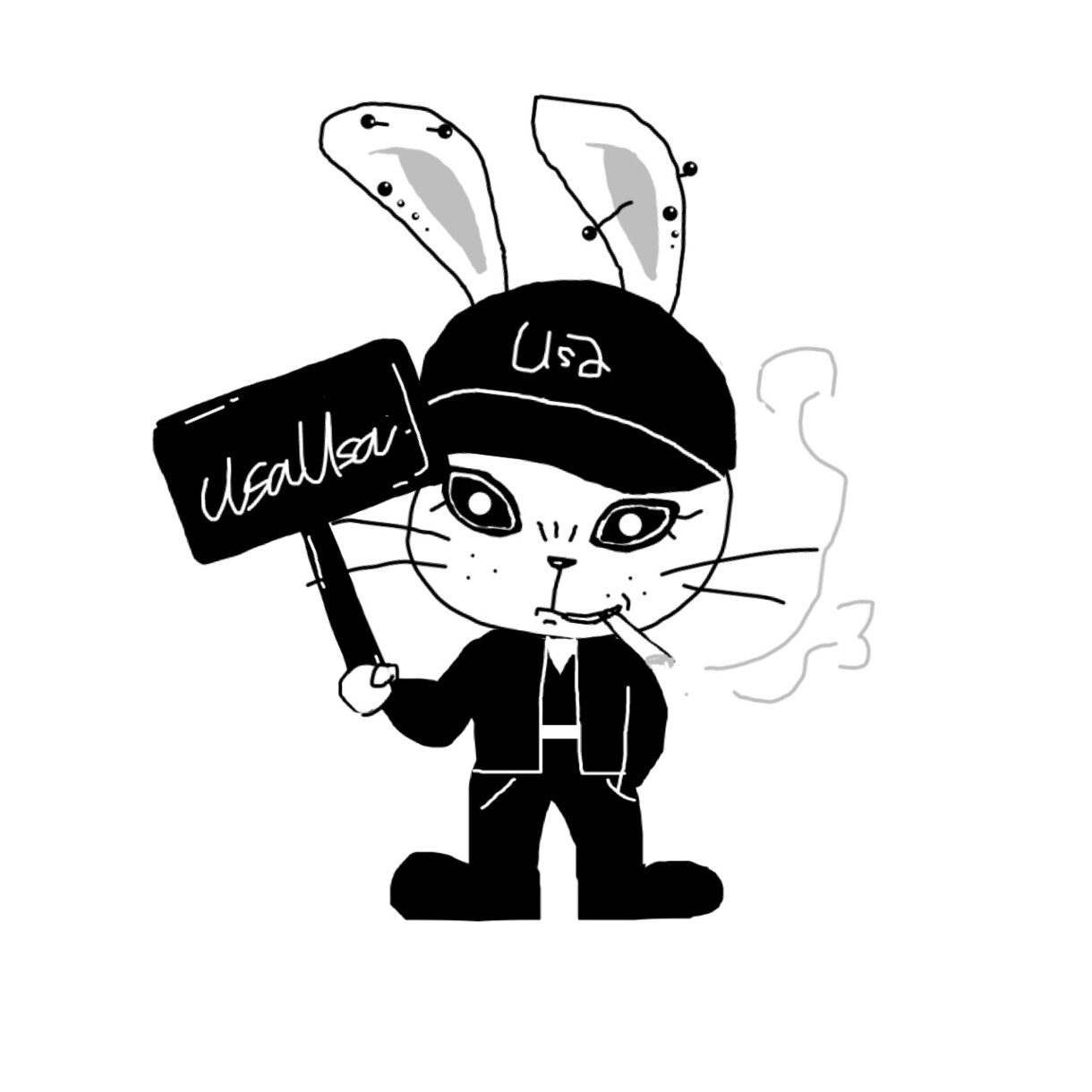 モノトーンのイラスト描いてます SNS用のアイコンなどにご利用ください。 イメージ2