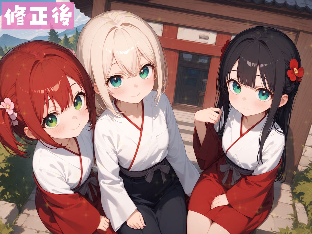 生成AIイラストのレタッチ・加筆修正します AIイラストの目や手の修正でブラッシュアップ！ イメージ3