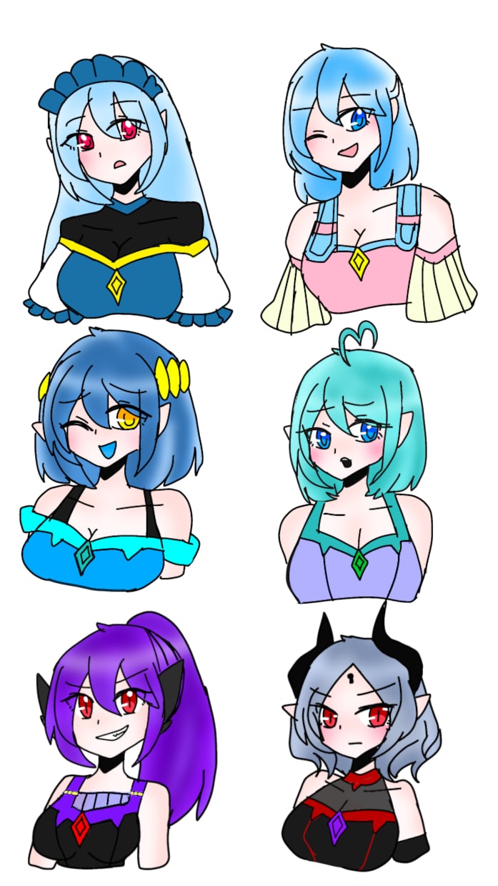 簡易式キャライラスト描きます キャラシートメーカー用にどうですか？ イメージ3