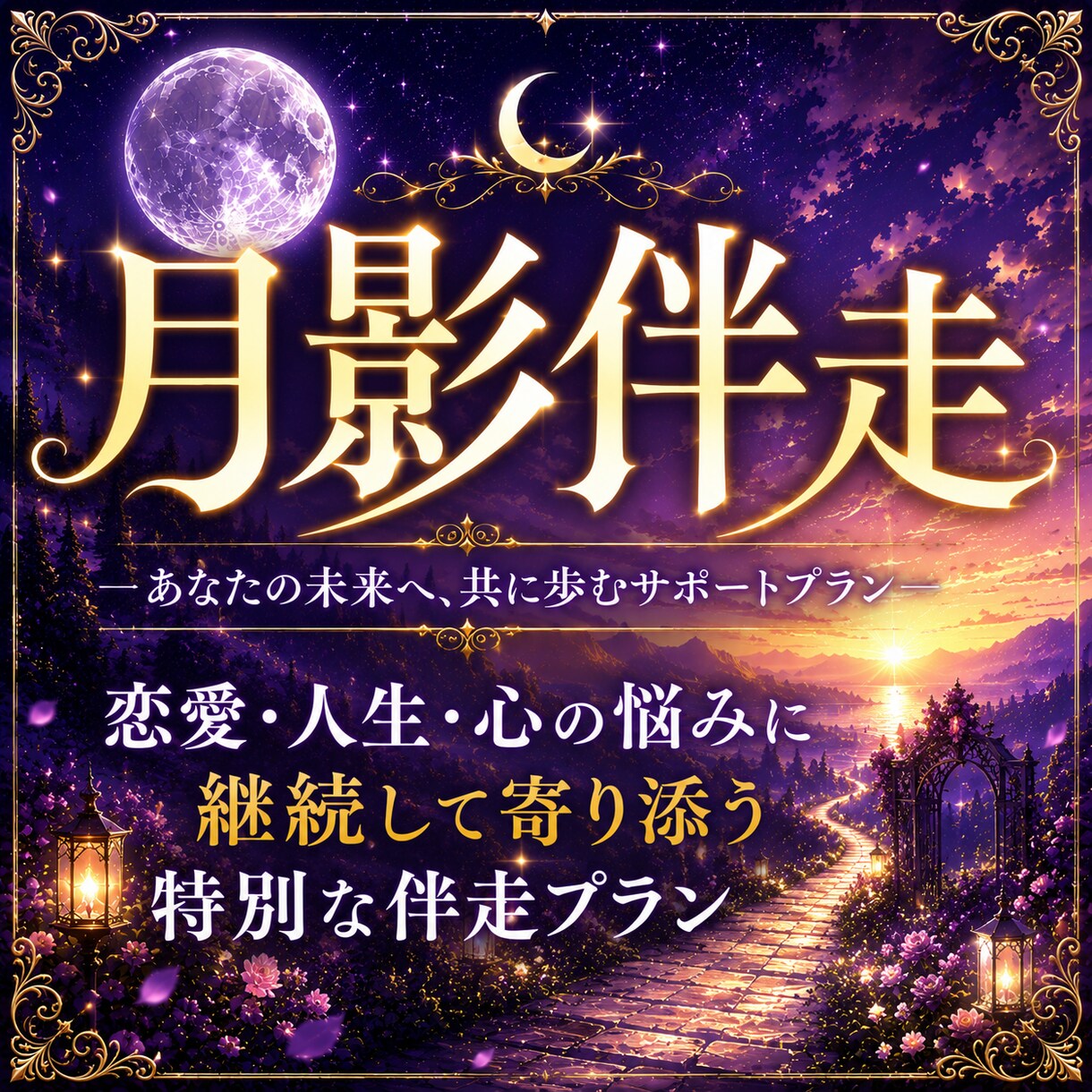 月影伴走◆ひと月まるごと、あなたのご縁を見守ります 揺れた夜も答え合わせの朝も。月の節目ごとに視直すひと月の同行 イメージ1