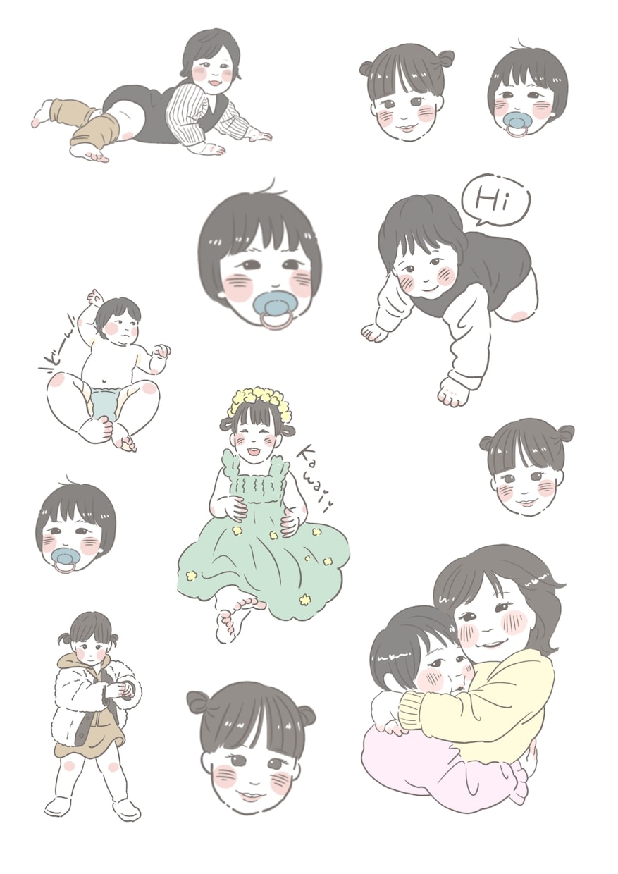 シンプルで可愛い似顔絵描きます ご家族やご友人へのプレゼントにどうぞ イメージ1