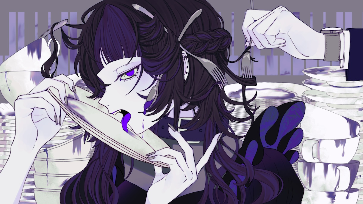 歌ってみたや実況配信などの動画用イラストを描きます 動画の顔となるサムネイラスト制作 イメージ10