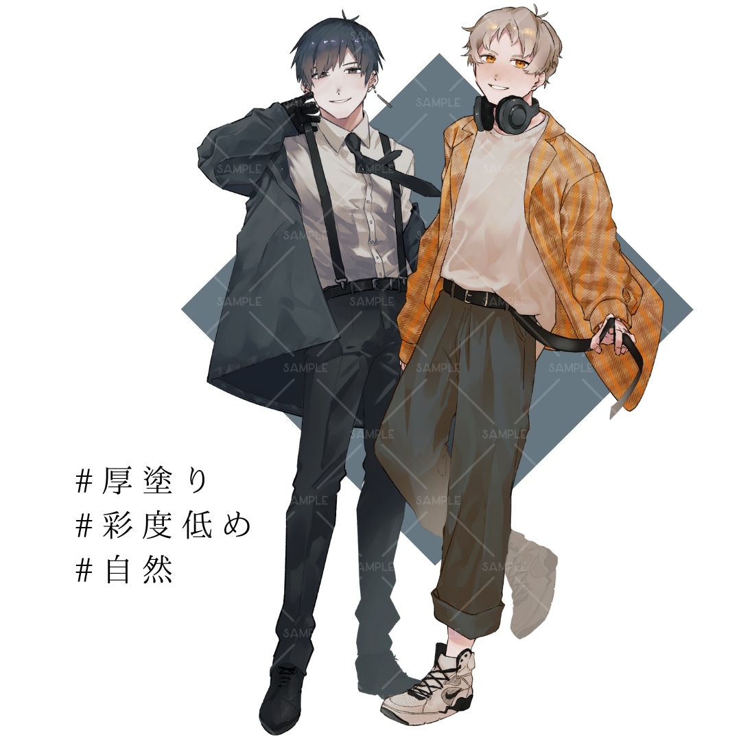 TRPG・動画・ゲーム用立ち絵制作承ります TRPGやゲーム、動画の立ち絵等オリキャライラストに！ イメージ5