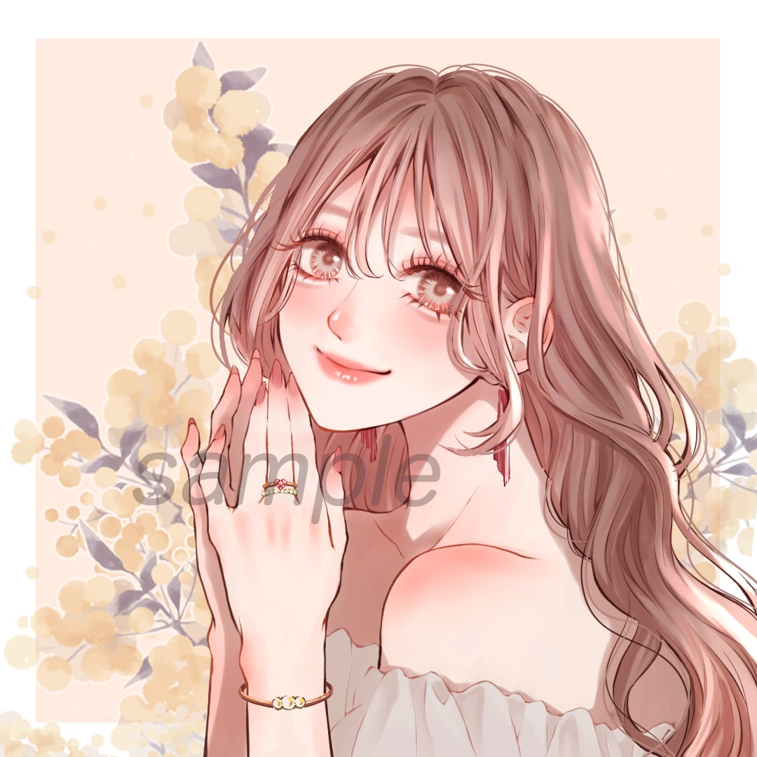 透明感×可愛い♡SNSで映えるアイコン描きます 【先着5名様のみ基本料金3000円！】女の子の理想を形に◎ イメージ2