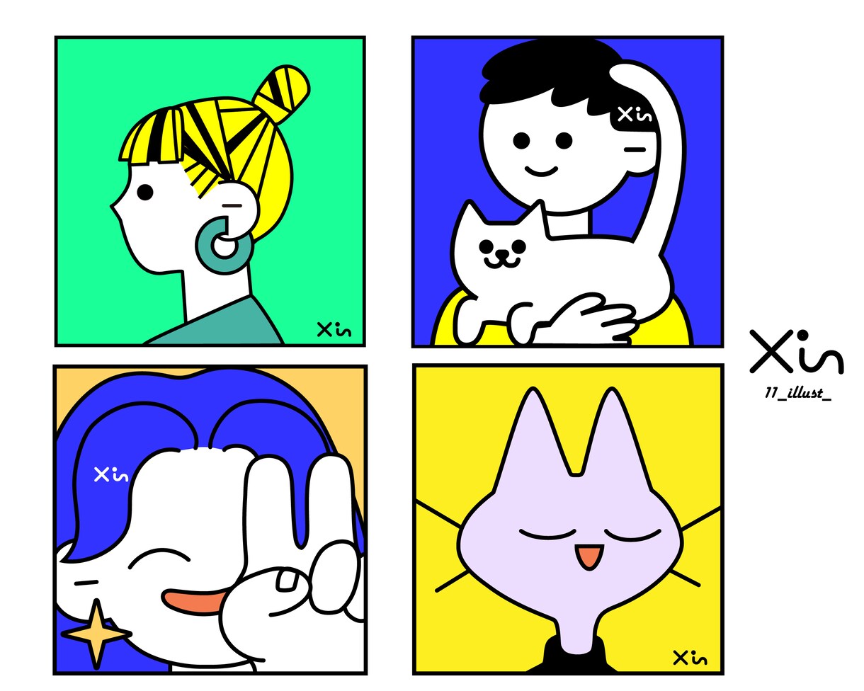 人も動物も◎ミニマル・ポップなアイコン制作します 商用OK！イラスト/ブログ/インスタ/動画配信/用途は様々！ イメージ1