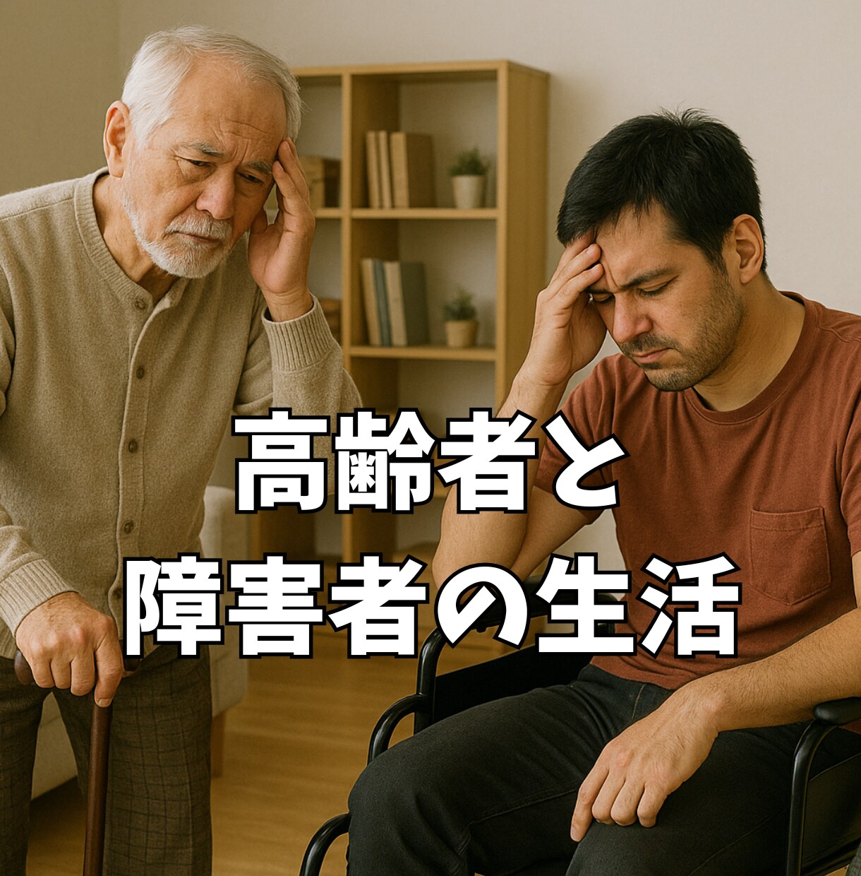 高齢者と障害者の同居生活の大変さを母がお聞きします 下半身麻痺の父と視覚障害者の兄の暮らしは、辛く・苦痛です。 イメージ1