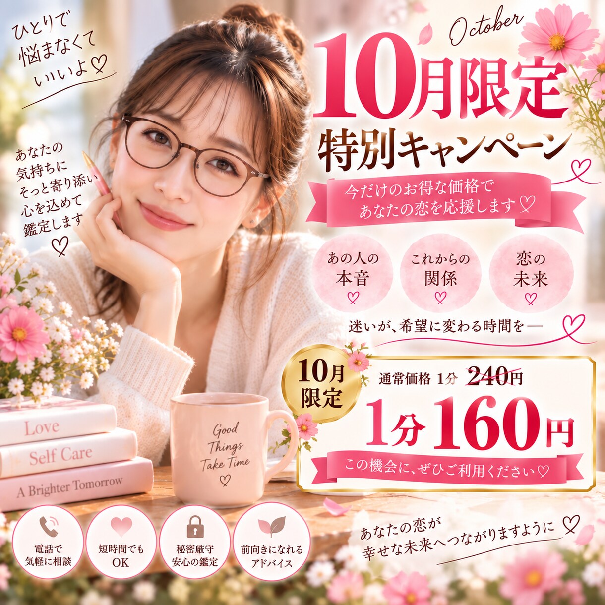 あの人の本音♡あなたへの本当の気持ちを視ます 「言葉にしないあの人の本音とあなたへの想いを視抜きます」 イメージ1