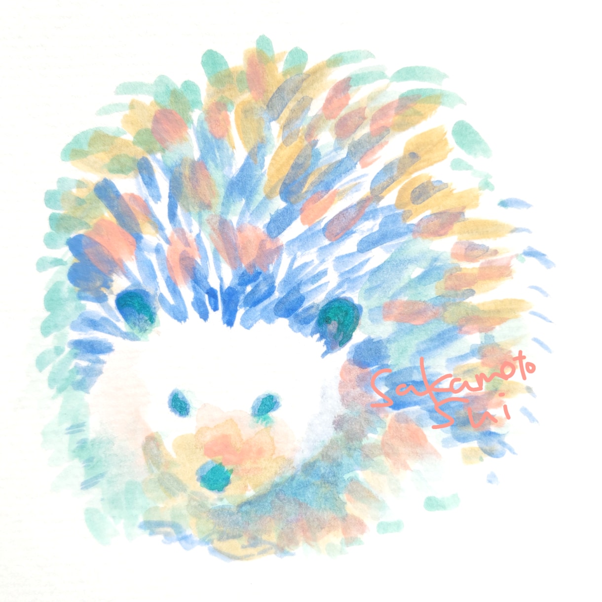 アナログでカラフルなペットの似顔絵を描きます アクリル絵の具で描くかわいい動物のイラストです イメージ5