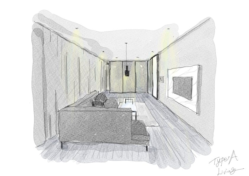 手描きで空間のイメージスケッチ制作いたします 住宅から店舗まで対応可能です！ イメージ1