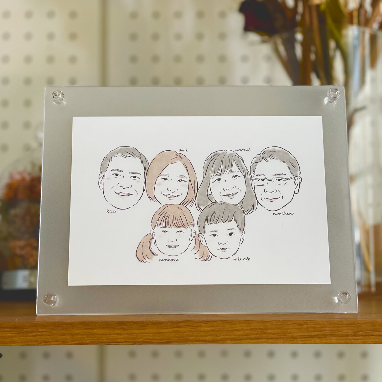プレゼントや記念に…オシャレな似顔絵描きます オシャレでシンプルな画風でお部屋のインテリアにも！ イメージ4