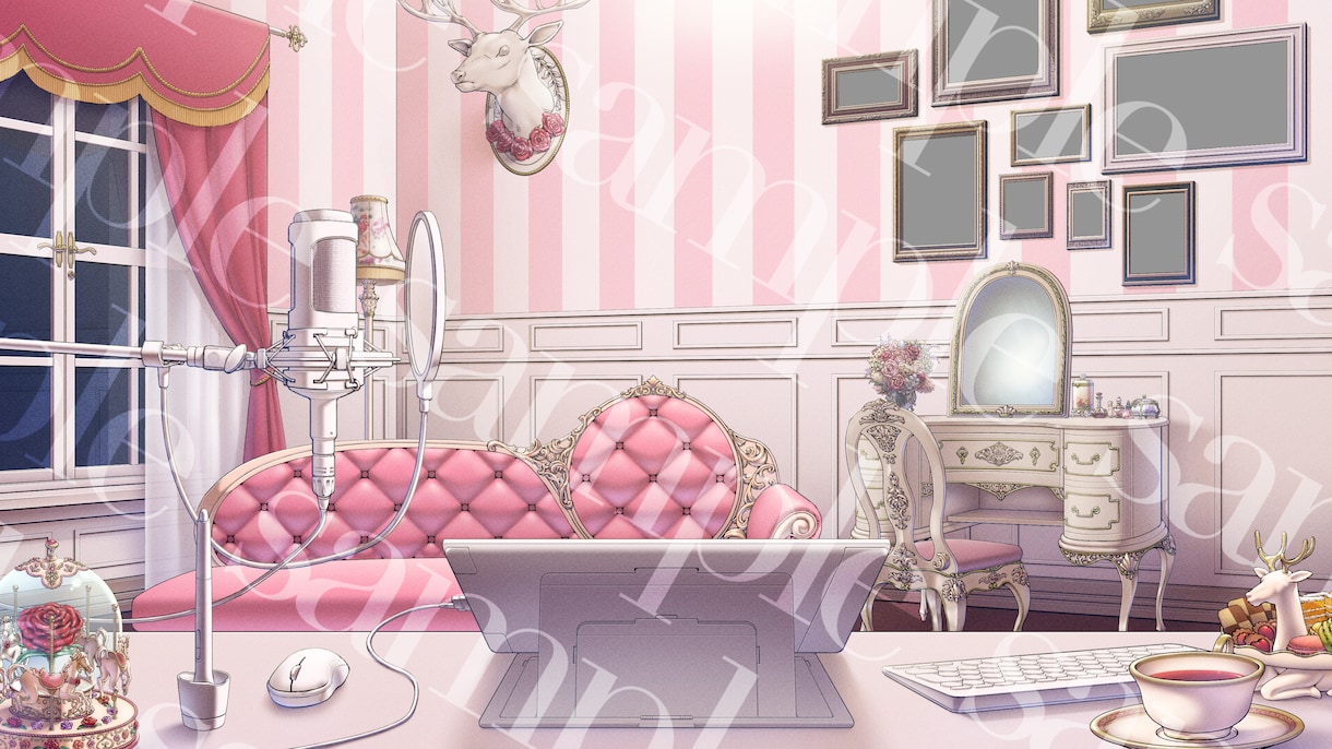 家具無制限◎Vtuber向けお部屋･背景制作します ヒアリングを大切にプロ仕様の高品質オリジナル背景を制作します イメージ6
