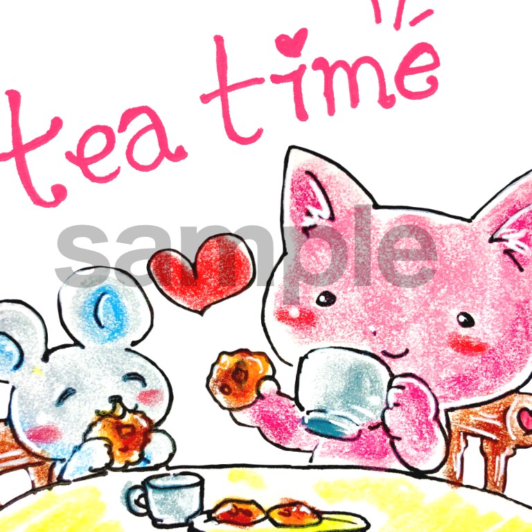 絵本タッチの優しい手描き風イラスト描きます クレヨンで描いた、温かく優しいイメージです。アイコンなどに イメージ1