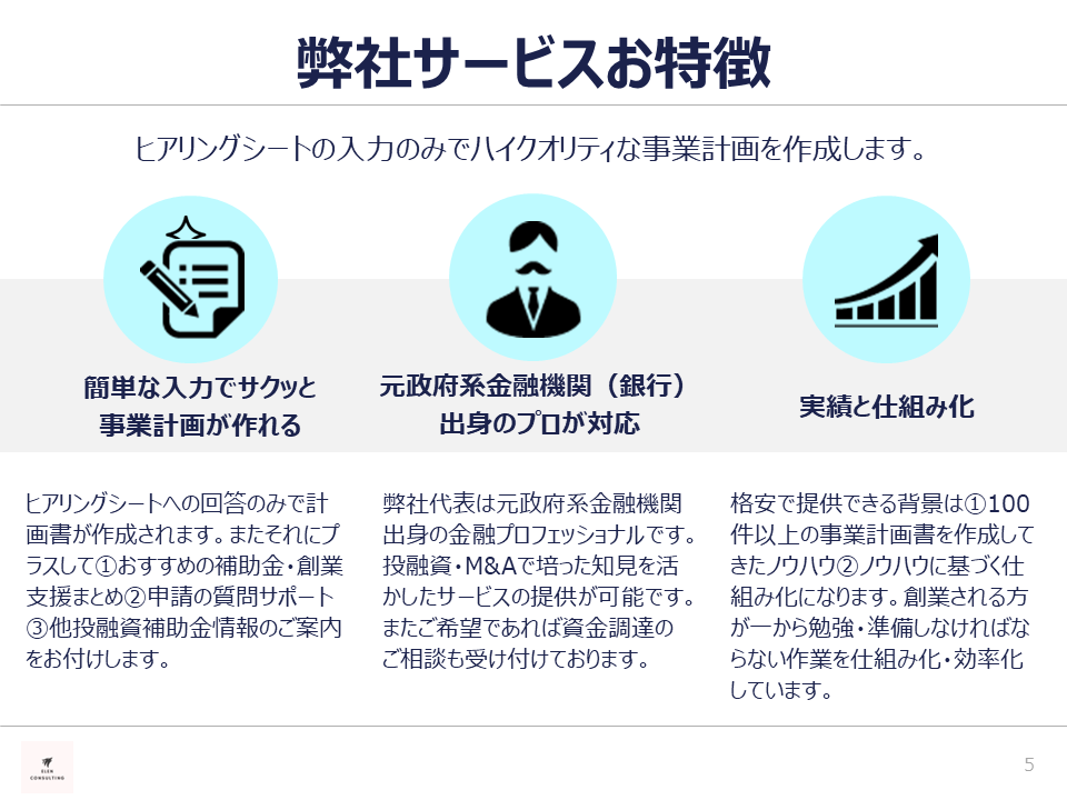 創業融資用の事業計画書を作成します 政府系金融機関出身プロが事業計画書作成をサポートします イメージ4