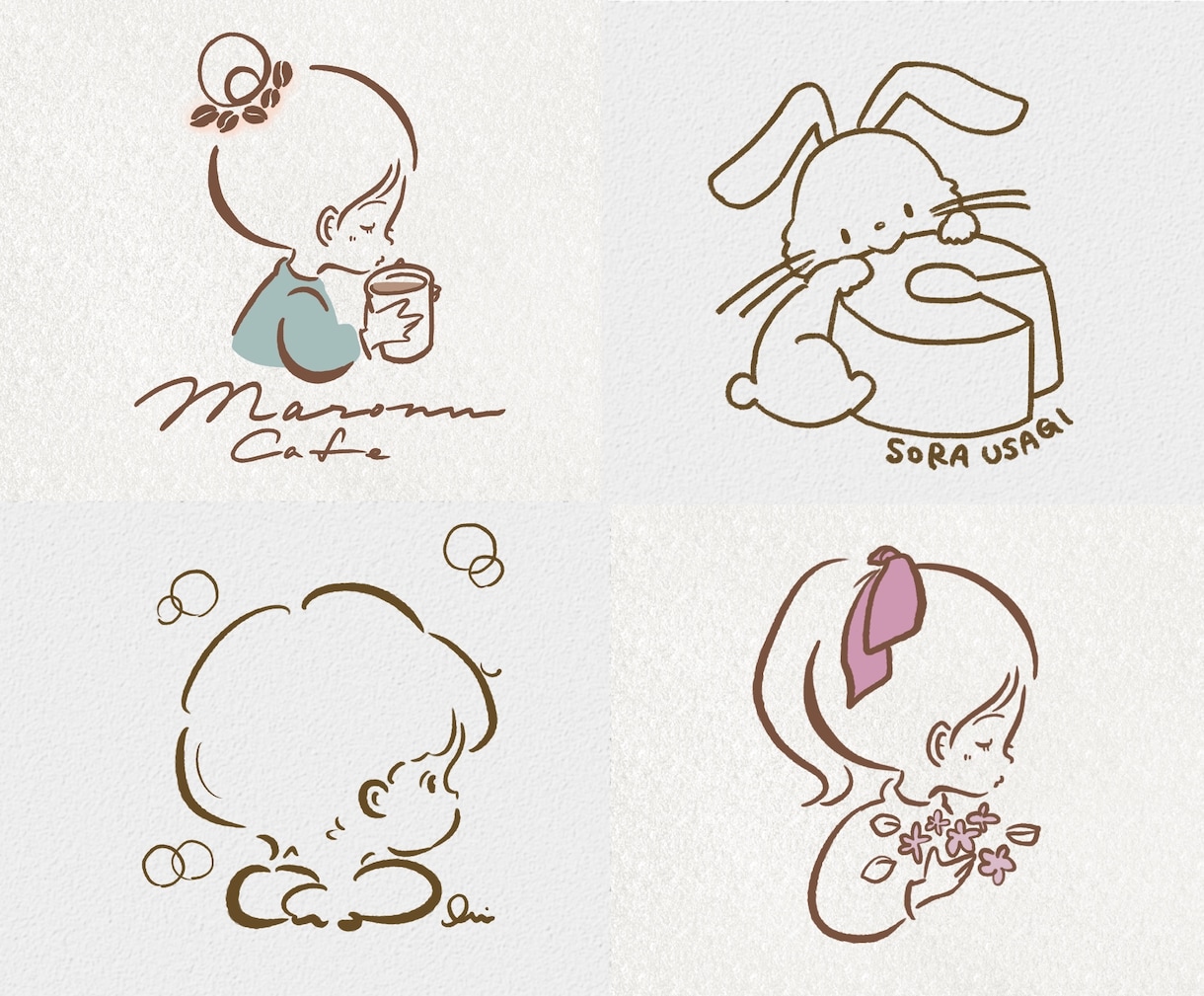 やさしくかわいい記憶に残る手書きロゴ作成します やさしく・親しみやすく・長く使えるイラストロゴを制作します イメージ8