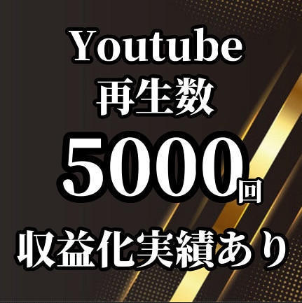 Youtube動画宣伝で再生数5000増やします 先着限定割引！収益化実績あり！手早く視聴者を集めます イメージ1