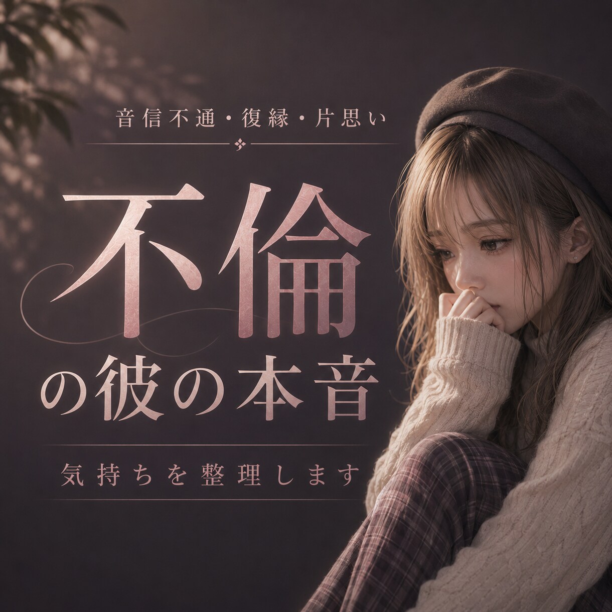 不倫の彼の本音・離れられない理由を深読みします 彼の気持ち・本気度・今後の関係を丁寧に鑑定します。 イメージ1