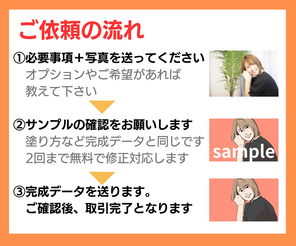 翌日納品可！写真にそっくりシンプルな似顔絵描きます 写真を元に、アイコンや誕生日祝い、送別会、名刺に！二次利用◯ イメージ5