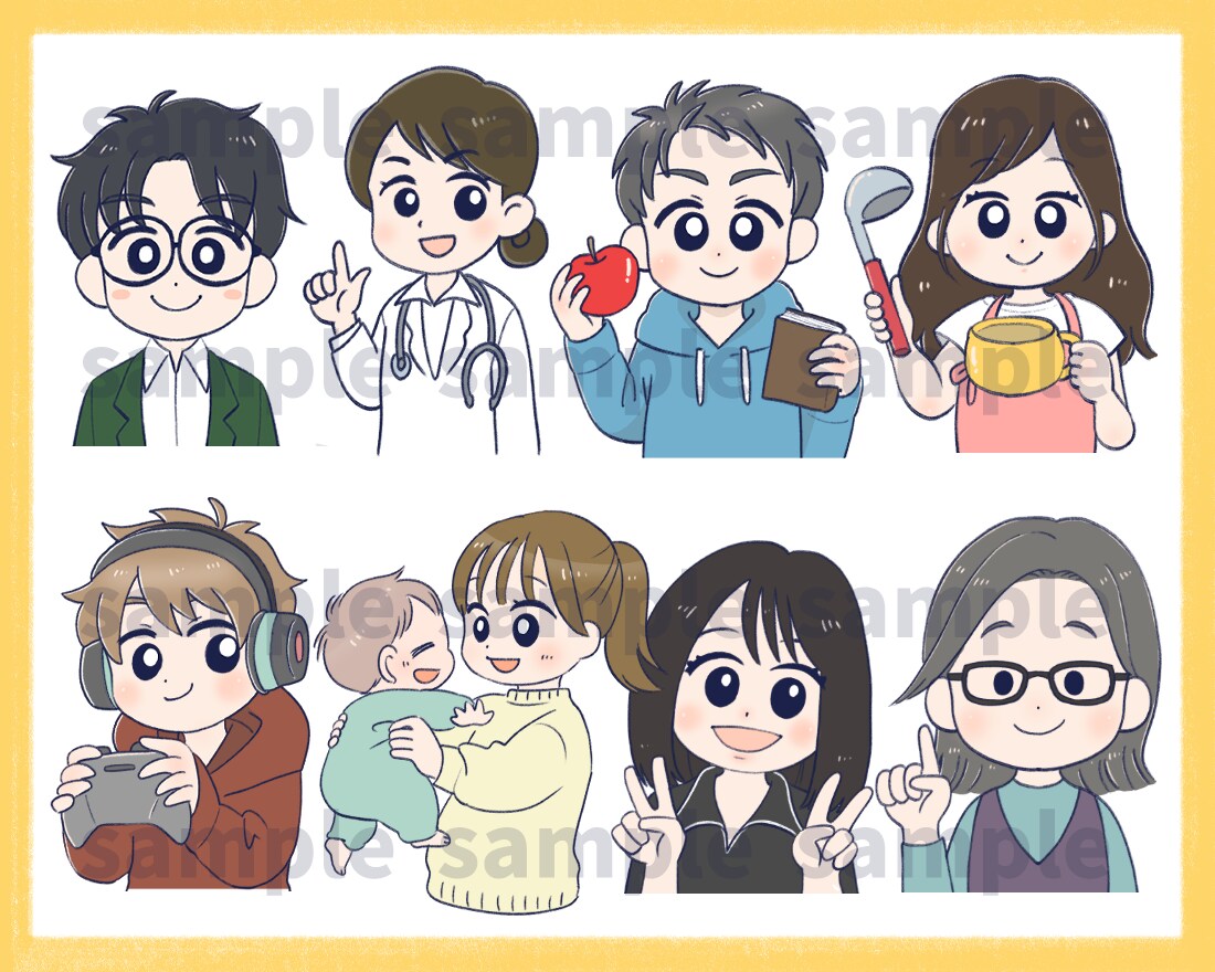好印象！優しい印象のアイコン描きます SNSやブログで親しみやすさを演出できるゆるかわアイコン イメージ9