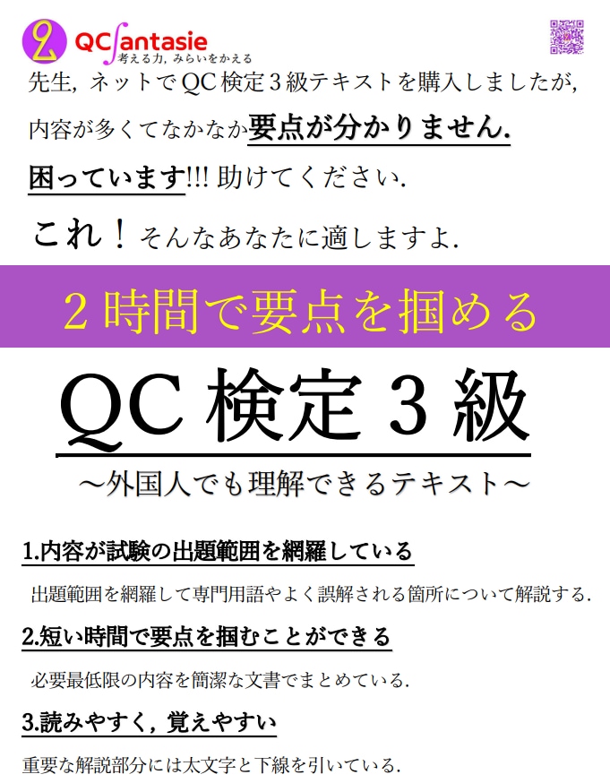 QC検定3級 2時間で要点を掴めます QC検定3級のテキストが長くて要点が中々分からない方へ イメージ1