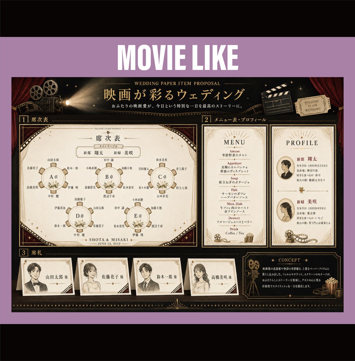 結婚式に必要なグッズをデザインから発送まで承ります 唯一無二の結婚式アイテムをデザインから発送まで丸投げOK！ イメージ3