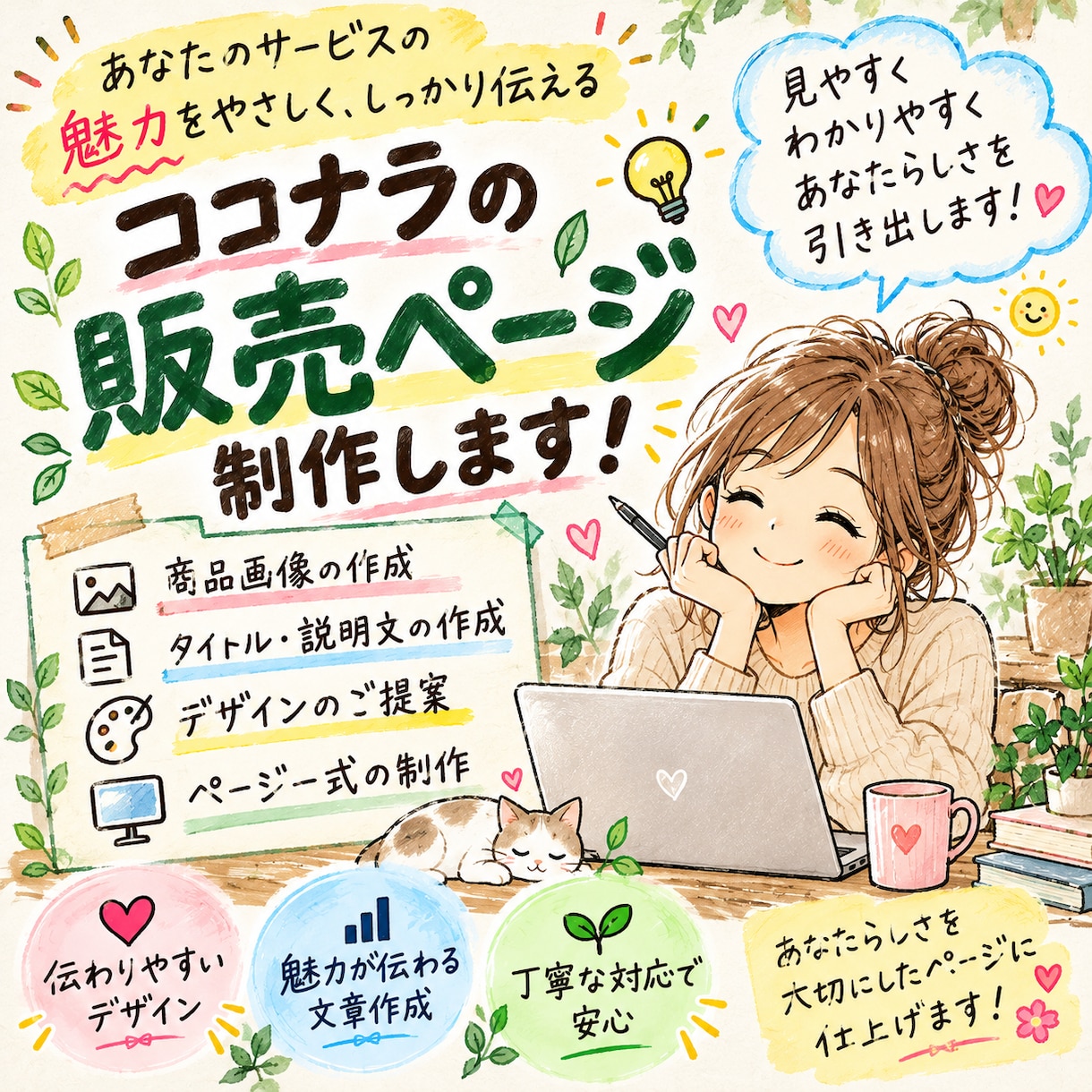 ココナラの出品画像・販売ページを制作します 参考サイトや画像から、ご希望の雰囲気に合わせて制作します！ イメージ6