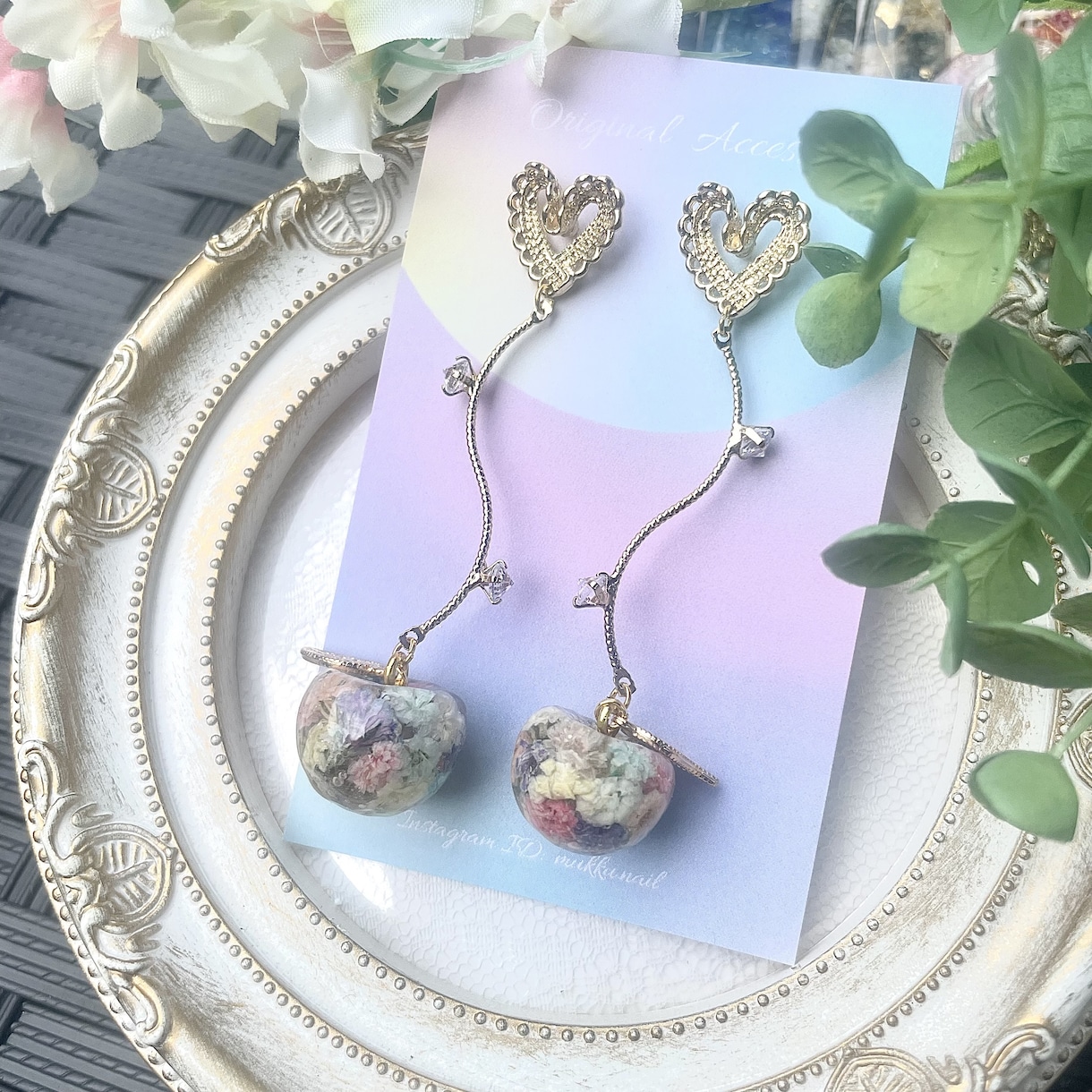 可愛いレジンアクセサリー制作します 手作りのレジンパーツ×お好みのコネクター×ポストが選べる！ イメージ7