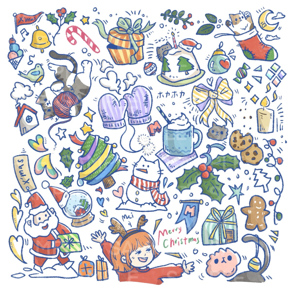 思い出を詰め合わせた寄せ書き風イラストを描きます プレゼントをもっと特別なものに イメージ4