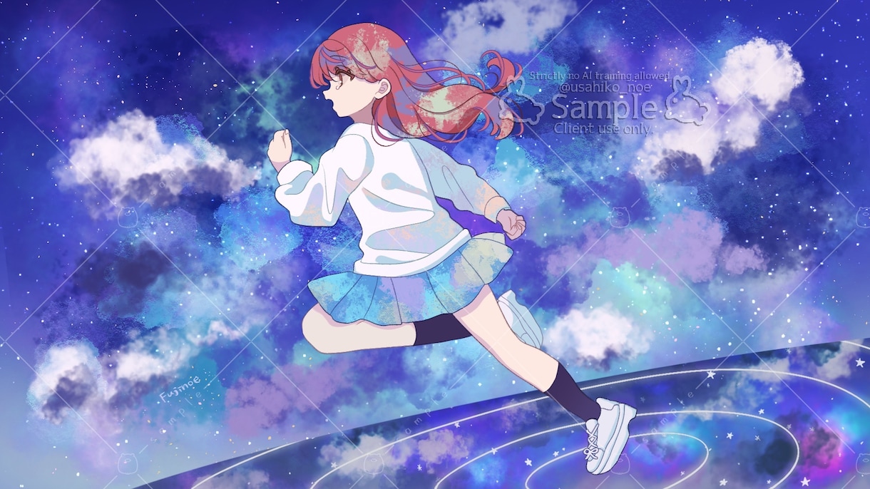 ドリーミーパステルな柔らかく幻想的な絵を制作します SNSアイコンやサムネ、ギフトなどに！女の子が得意です。 イメージ1