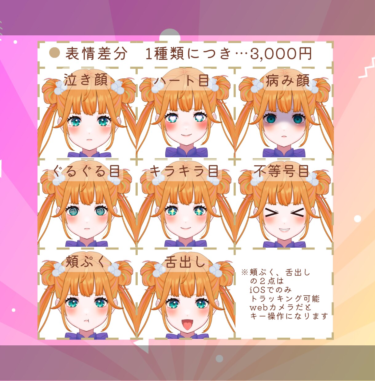 Vtuber用Live2Dモデリングします キャラデザ～導入まで！全行程対応します！ イメージ4