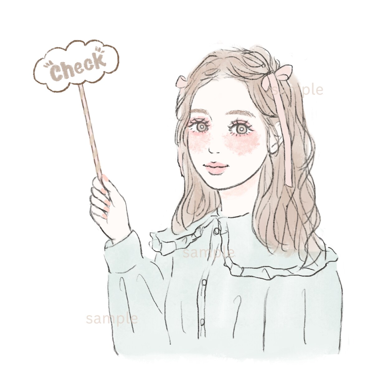 SNS・Web向け女性オリジナルイラスト描きます 挿絵・冊子・SNSなど幅広く対応します イメージ4