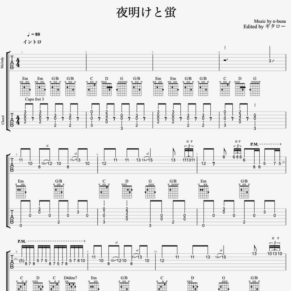 お手軽価格でプロ品質！ギターの楽譜を制作します 採譜曲数500以上。正確で見やすい楽譜を制作します。 イメージ2