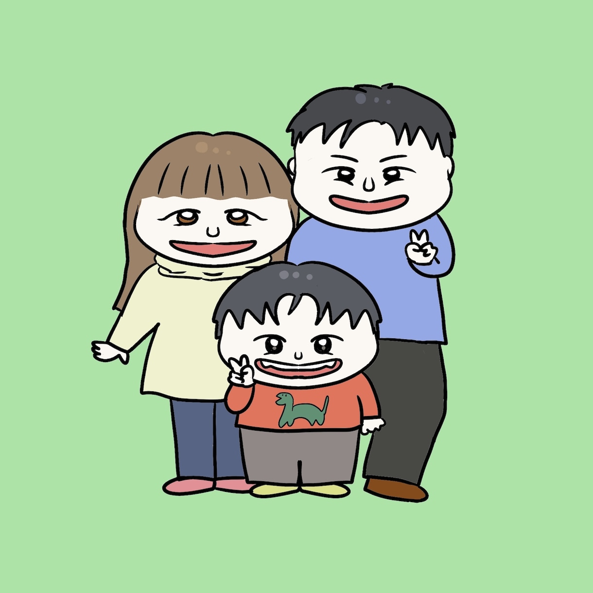 ゆるく温かいタッチでカップルや家族イラスト描きます シンプルだけどワクワクPOPが止まらないっ！ イメージ6