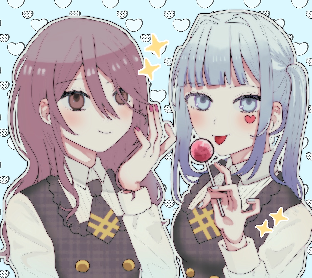 可愛い夢絵・カップルイラスト描かせていただきます バストアップから全身まで、詰め込みやその他ご希望あれば何でも イメージ2