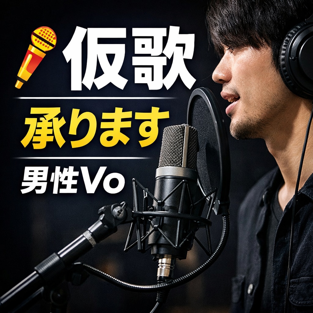 仮歌うたいます 男性ボーカルの仮歌を探してる方 イメージ1