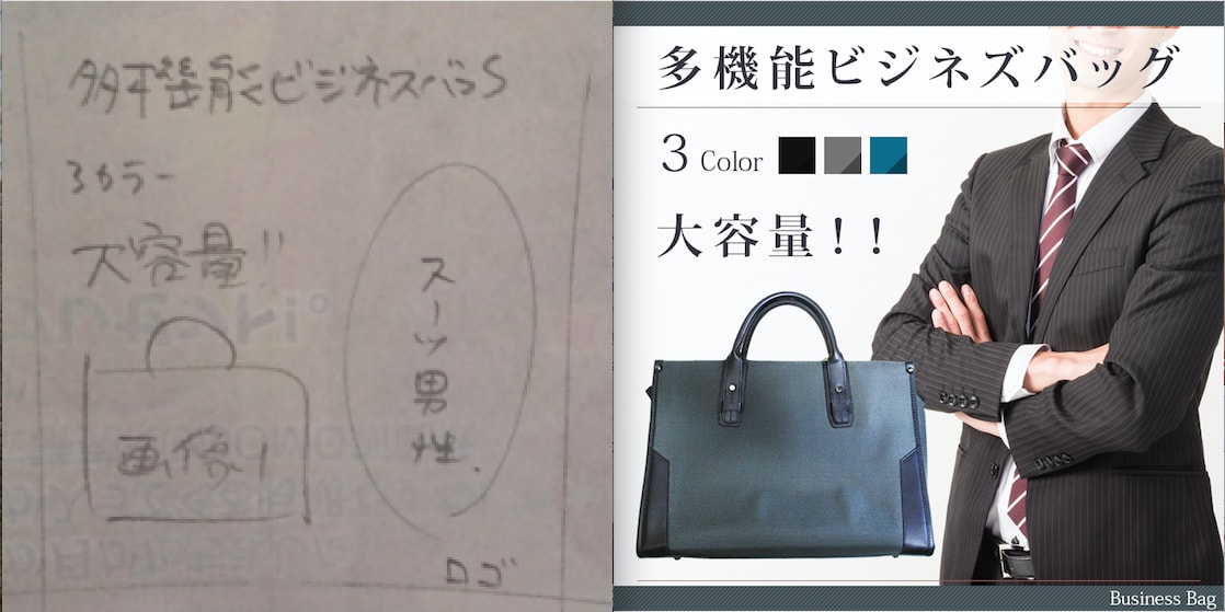 ヤフー、楽天、Amazonなど商品画像作ります 手書きのラフから画像を作ります！ イメージ5
