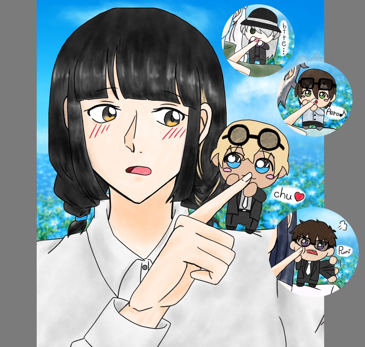 １〜３人のイラストを描かせていただきます 等身やSD、アニメ塗りから厚塗りまで、幅広く対応します イメージ2