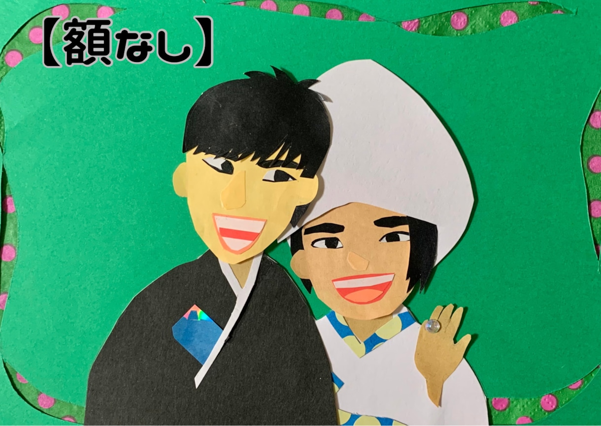 手書きで似顔絵入りのウェルカムボードを作成します 結婚式用のおしゃれなウェディングボード【額入りも選べます】 イメージ3