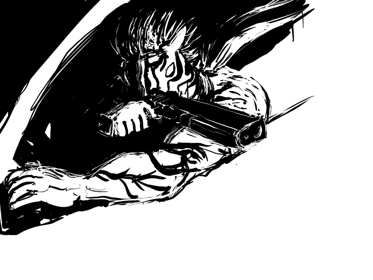 墨絵風、筆風タッチのイラスト描きます 墨絵風、筆描き風の動きのあるタッチで目を惹きます イメージ9