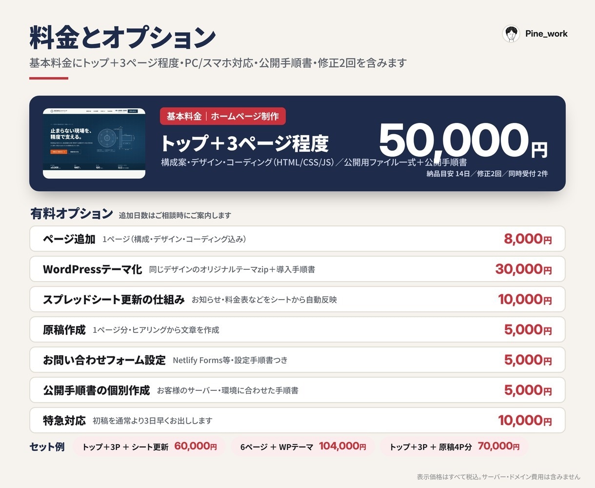 伝わるホームページを構成から公開手順まで作ります 原稿なしOK・PC/スマホ対応・公開手順書つき イメージ3