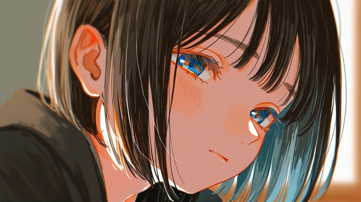 静止画イラストをAIで自然に動画化しますます 瞬き・呼吸・髪の揺れまで自然に再現 イメージ1